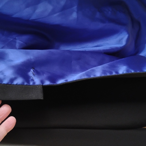 π Vintage Chinese 100% Dragon COBALT BLUE Embroidered KIMONO SHIRT Sz XL EVC - Picture 8 of 13